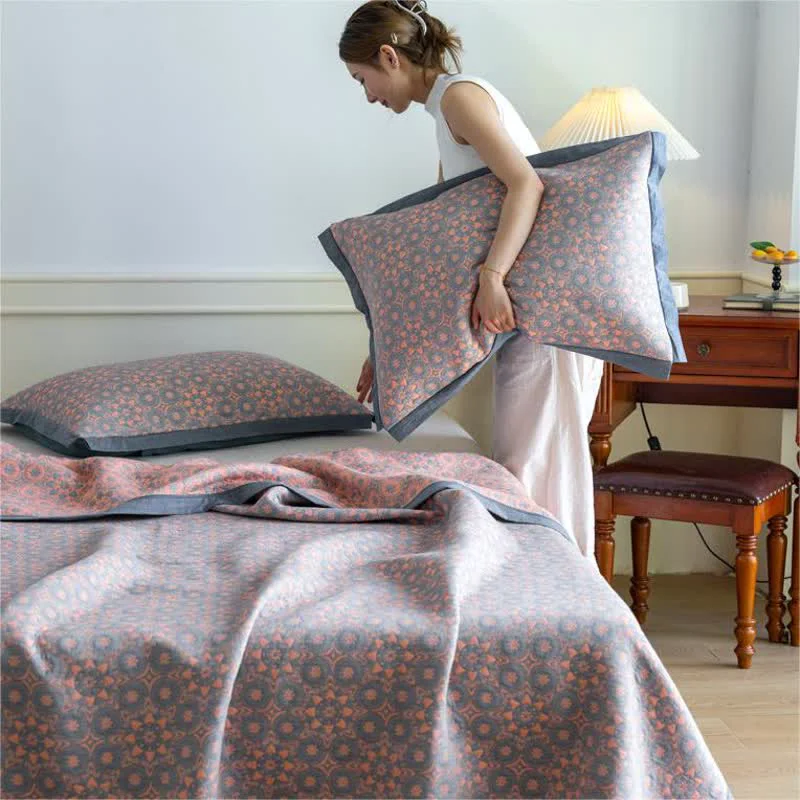 Top-Quality Cotton Gauze Jacquard Luxurious Soft Quilt High-Performance