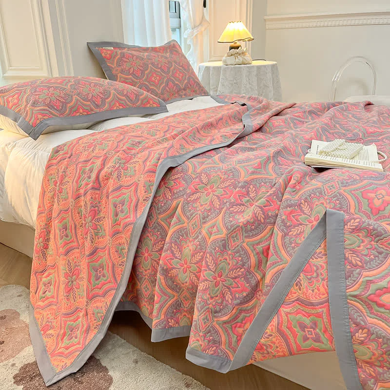 First-Class Pure Cotton Retro Style Summer Quilt Fast