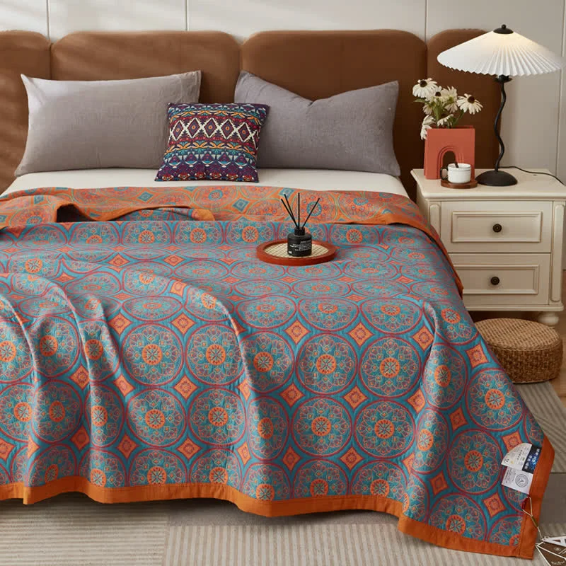 Fine Luxurious Style Cotton Quilt with Round Pattern Recyclable