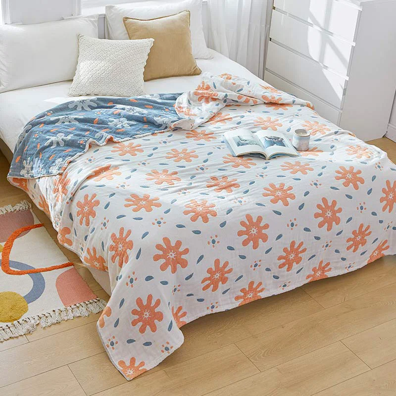 Top-Quality Cute Flowers Cotton Breathable Reversible Quilt Proven
