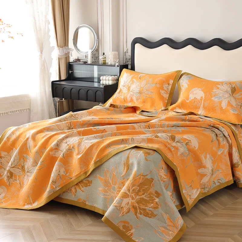 Trusted Blossoming Flower Cotton Gauze Breathable Quilt Specialty