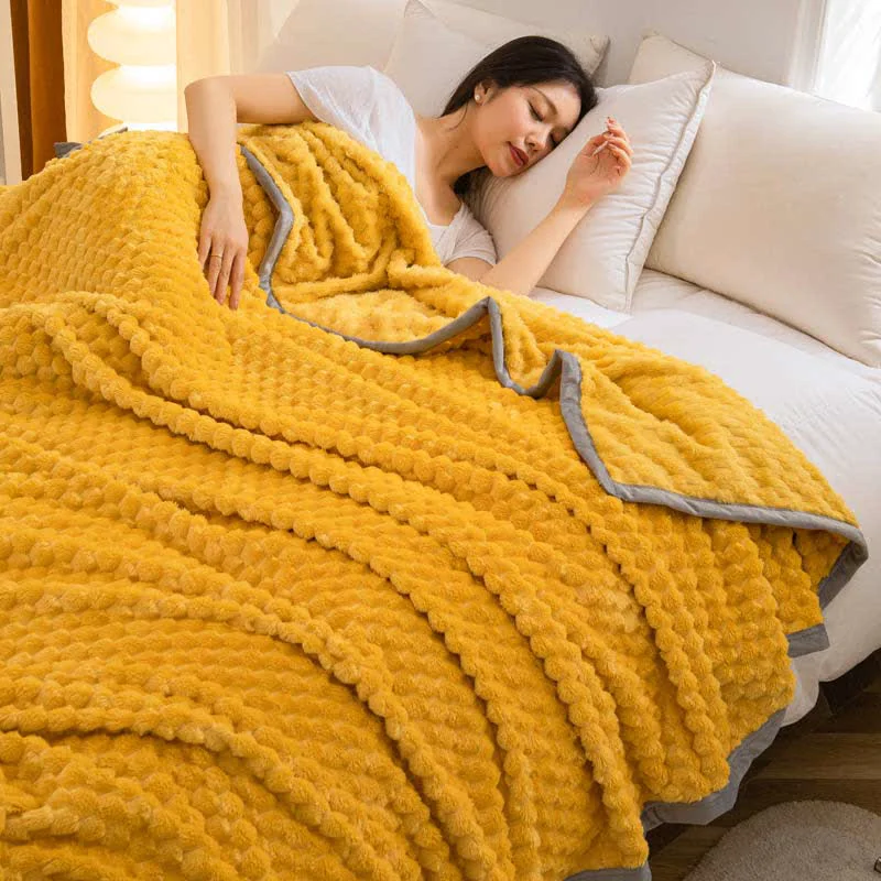 Smart Solid Color Soft Velvet Reversible Blanket Pure