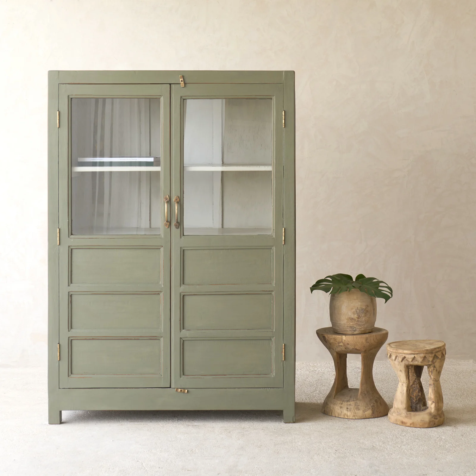 Unique Vintage Medium Cabinet Eucalyptus Expertly Made