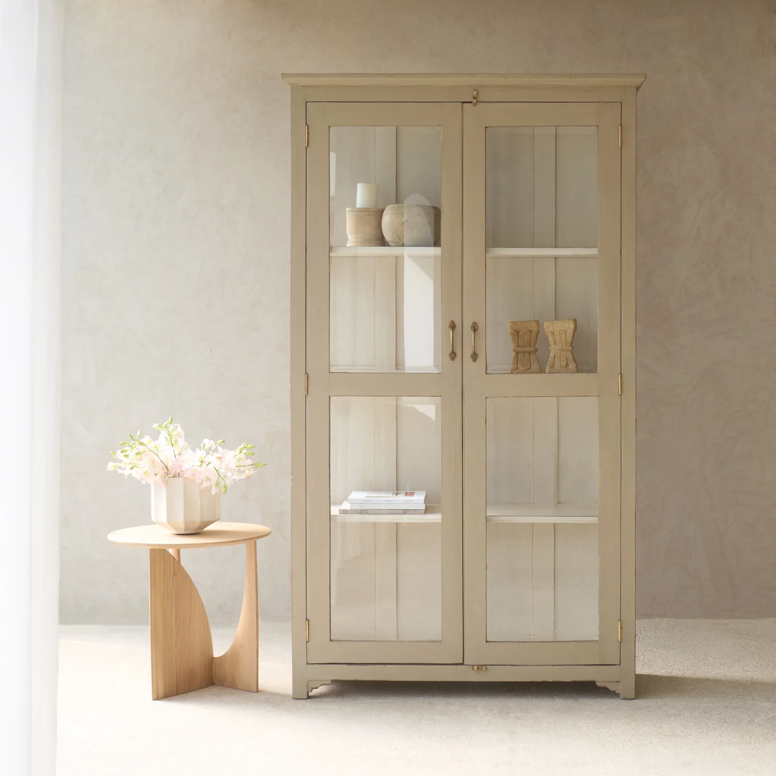Versatile Vintage Large Cabinet Linen Crafted