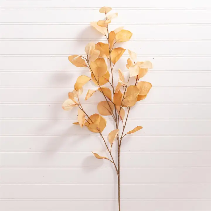 Authentic Cream and Golden Eucalyptus Leaf Spray World-Class