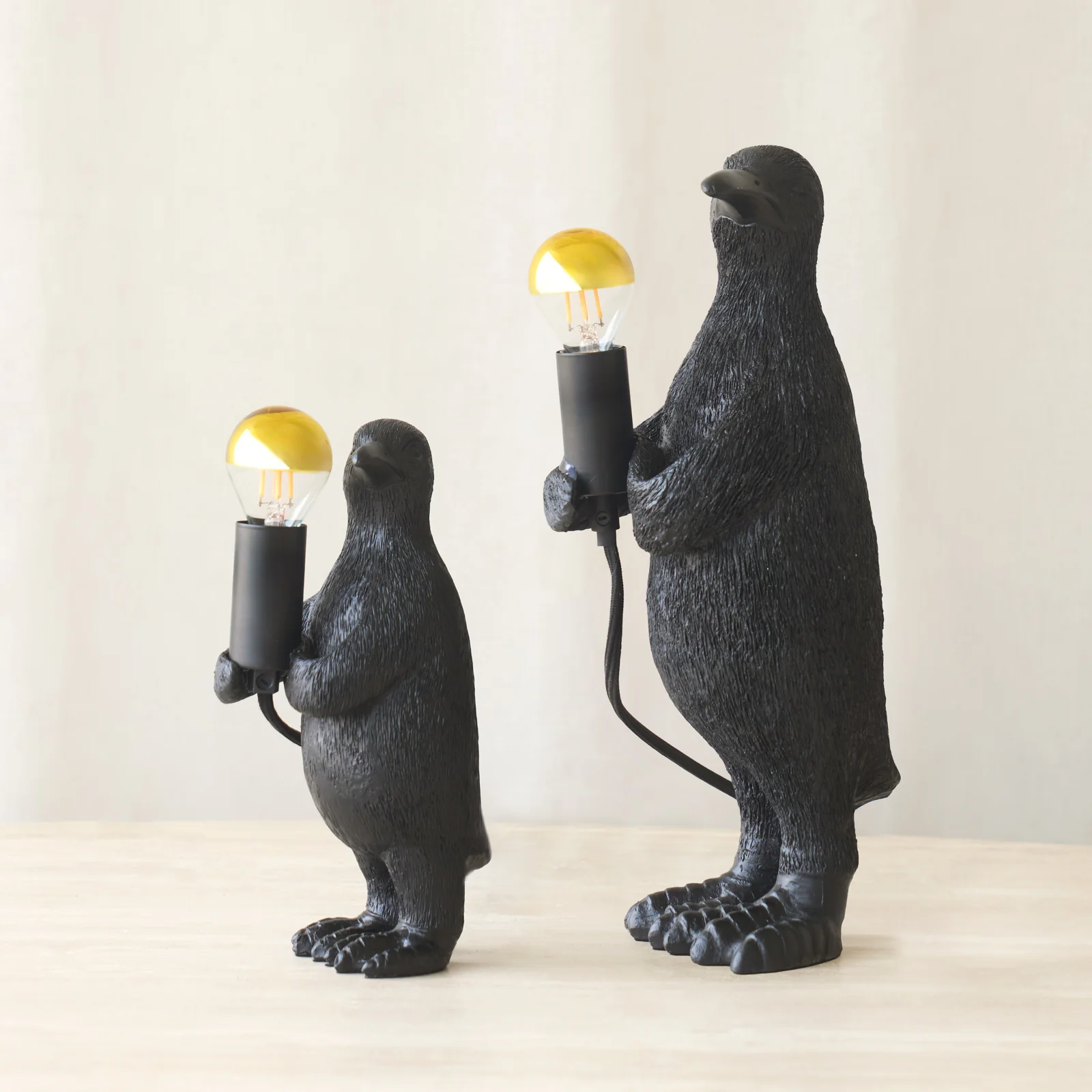Reusable Penguin Table Lamp Black Fast