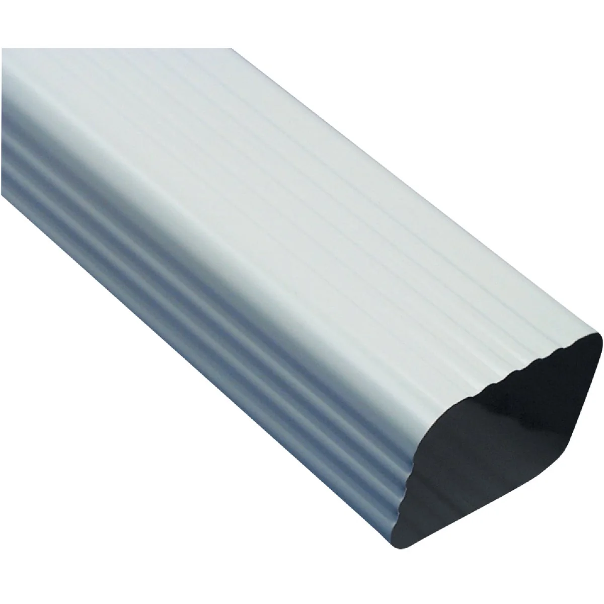 Long-Lasting Amerimax 2 In. x 3 In. White Galvanized Downspout Premium