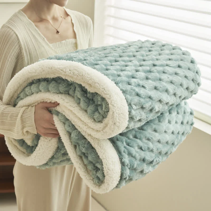 Top-Quality Thick Coral Fleece Duvet Cover Throw Blanket Official