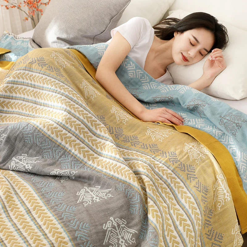 Elegant Ownkoti Cotton Wheat Ear Print Reversible Quilt World-Class