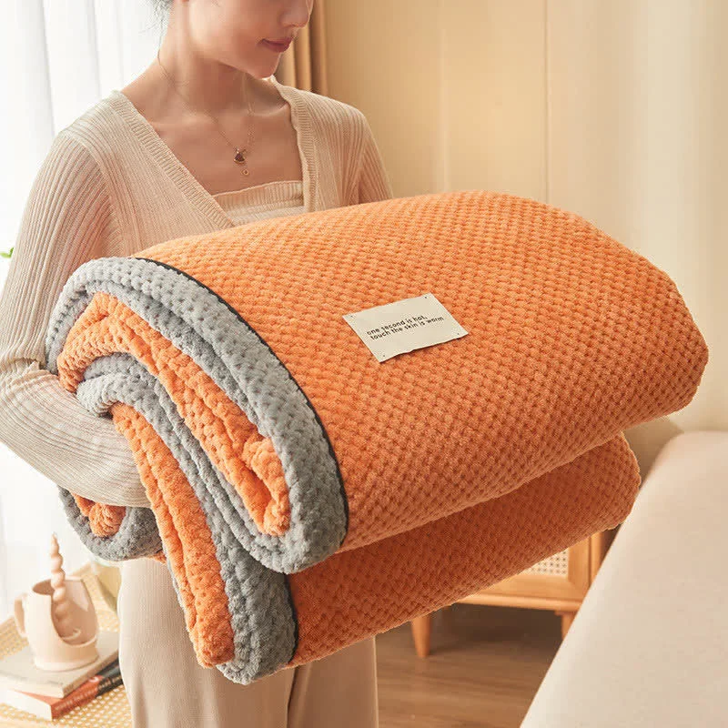 Casual Solid Color Soft Fleece Blanket Trusted