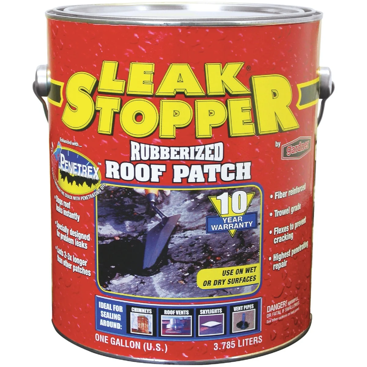 Soft Black Jack Leak Stopper 1 Gal. Rubberized Roof Patch User-Friendly