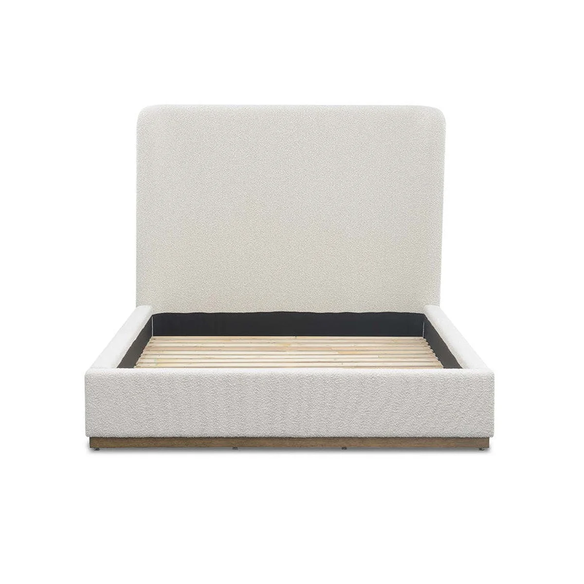 High-Grade Aino Queen Bed - Off White Functional