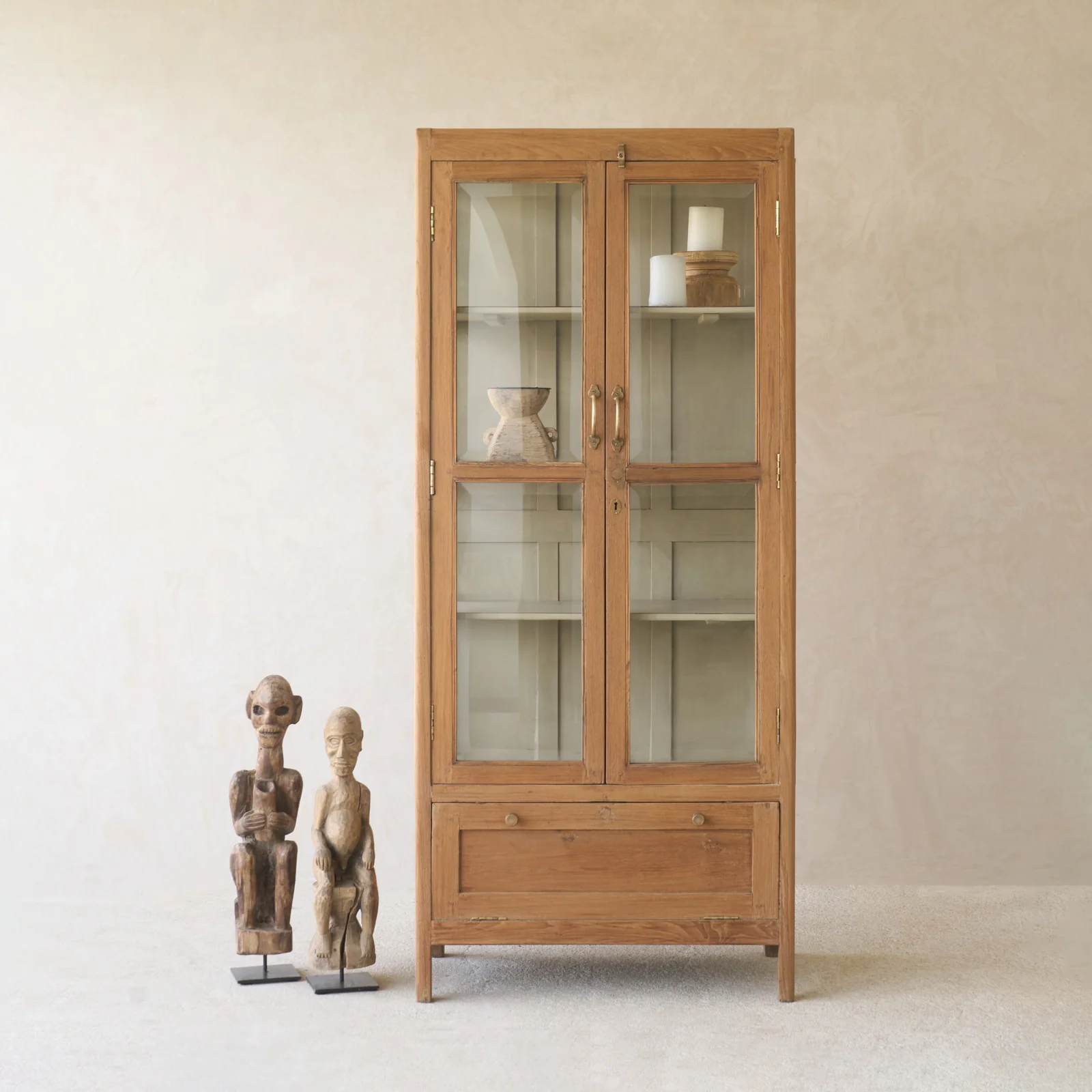 Refined Vintage Tall Cabinet Natural Innovative