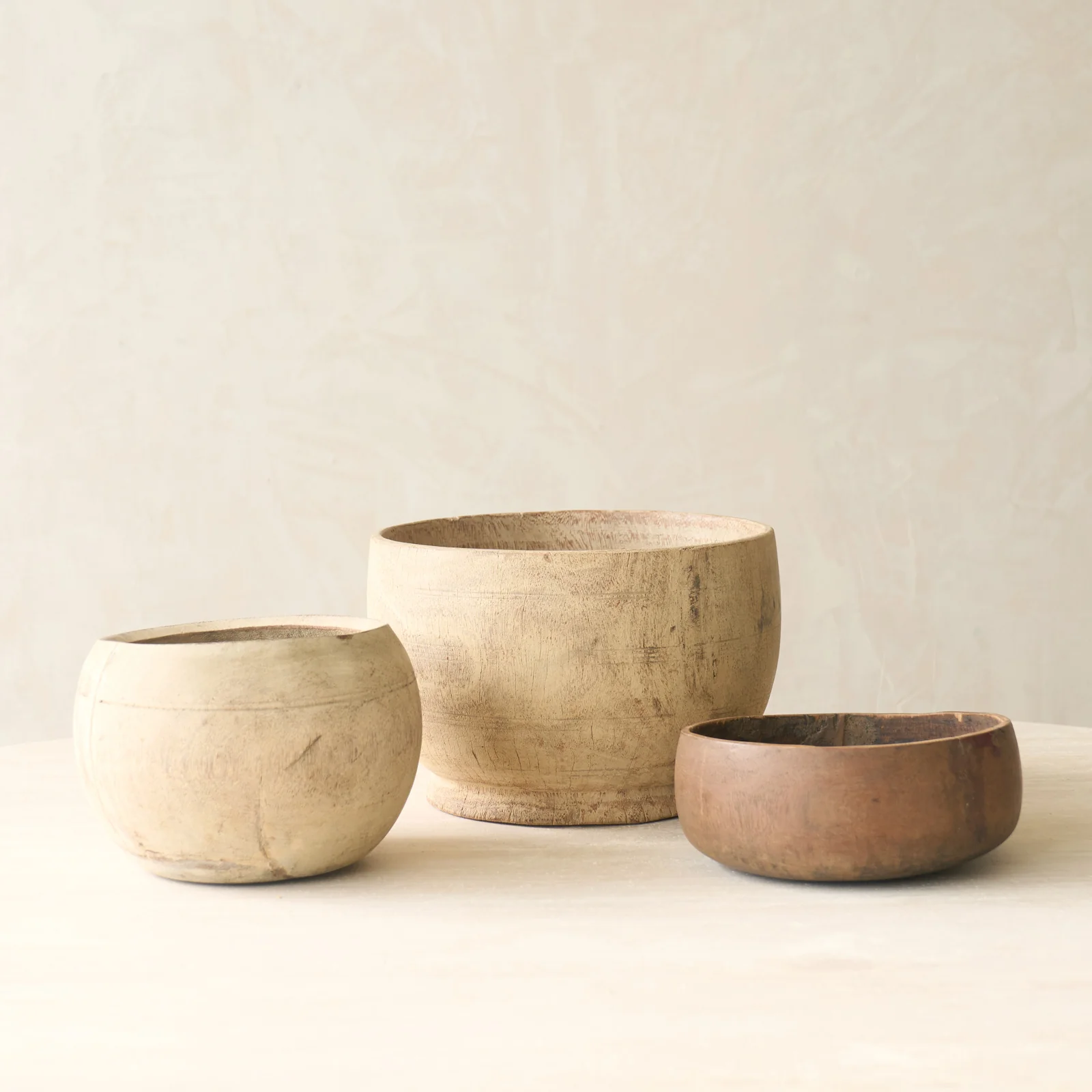 Fast Vintage Rustic Wooden Pot Natural Environmentally Friendly