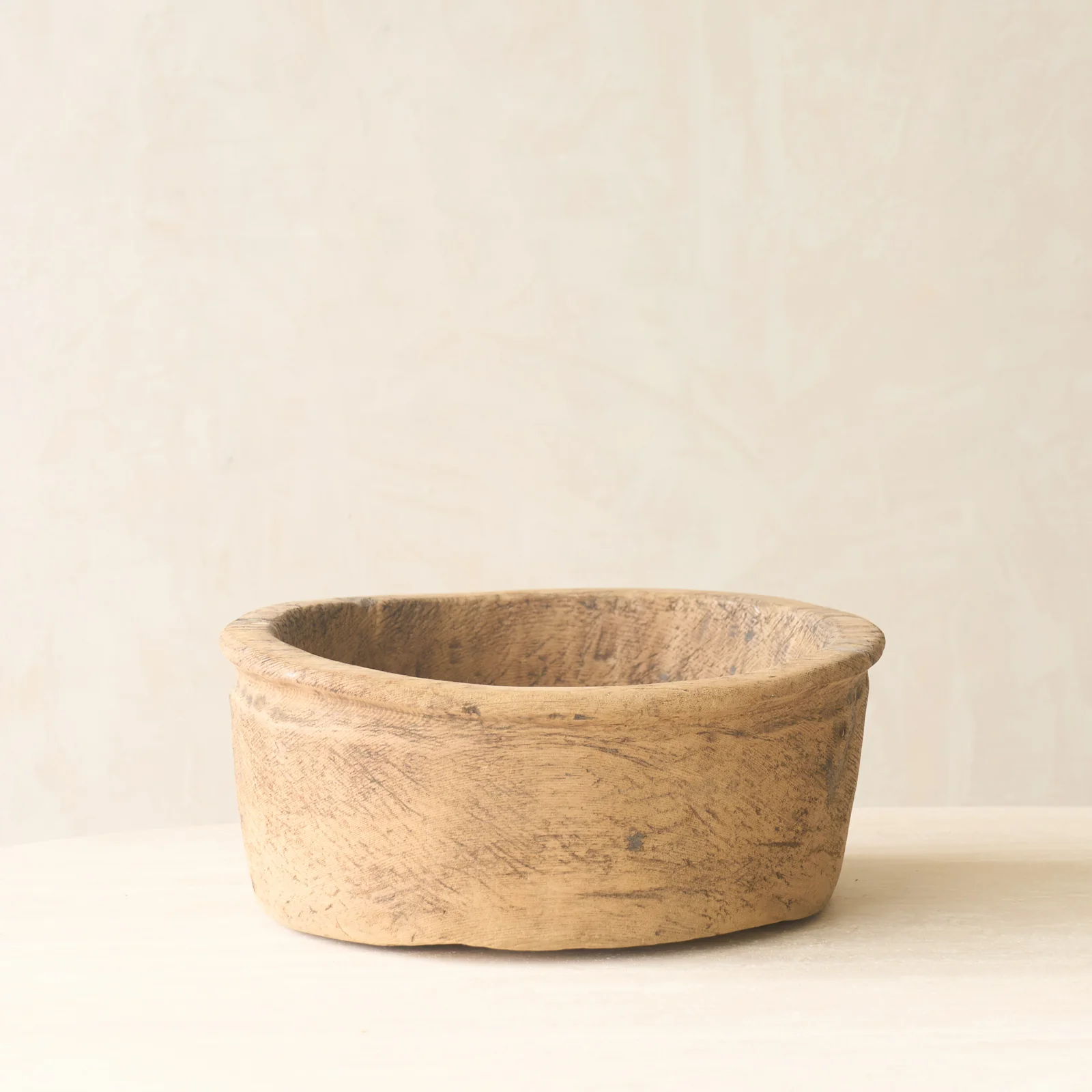 High-End Vintage Rustic Timber Bowl Natural No. 1 Practical