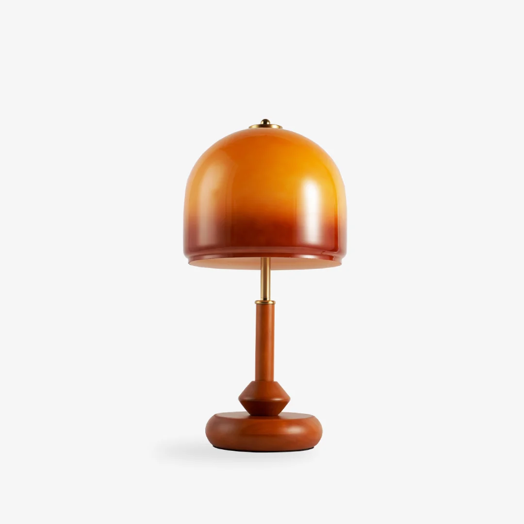 Safe Bauhaus Orange Table Lamp Advanced