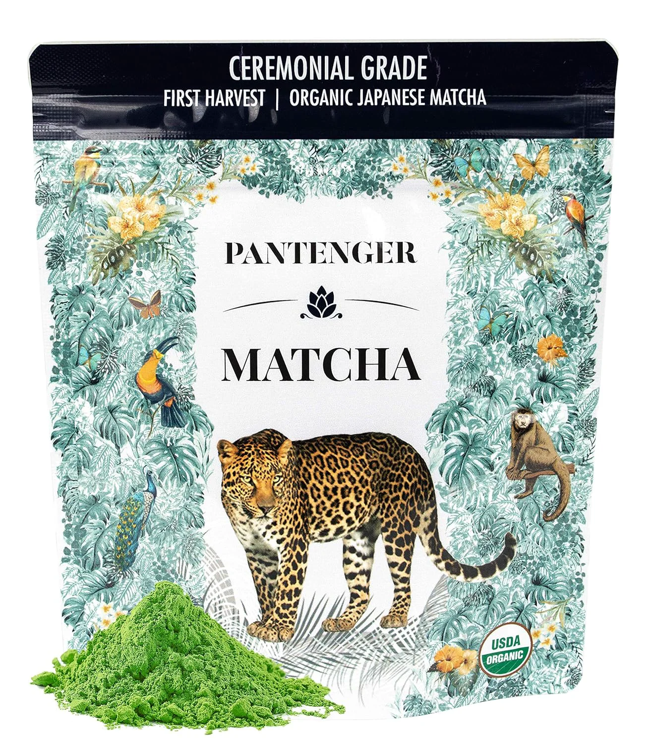 Premium Material Organic Ceremonial Grade Matcha Emerald Green Creamy Sweet for a matcha Japanese - First Harvest - Hand Picked - Stone Milled By Pantenger User-Friendly
