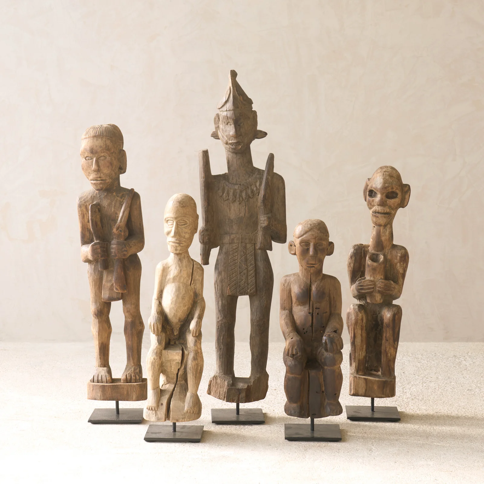 Outstanding Vintage Naga Tribal Wood Sculpture Clean