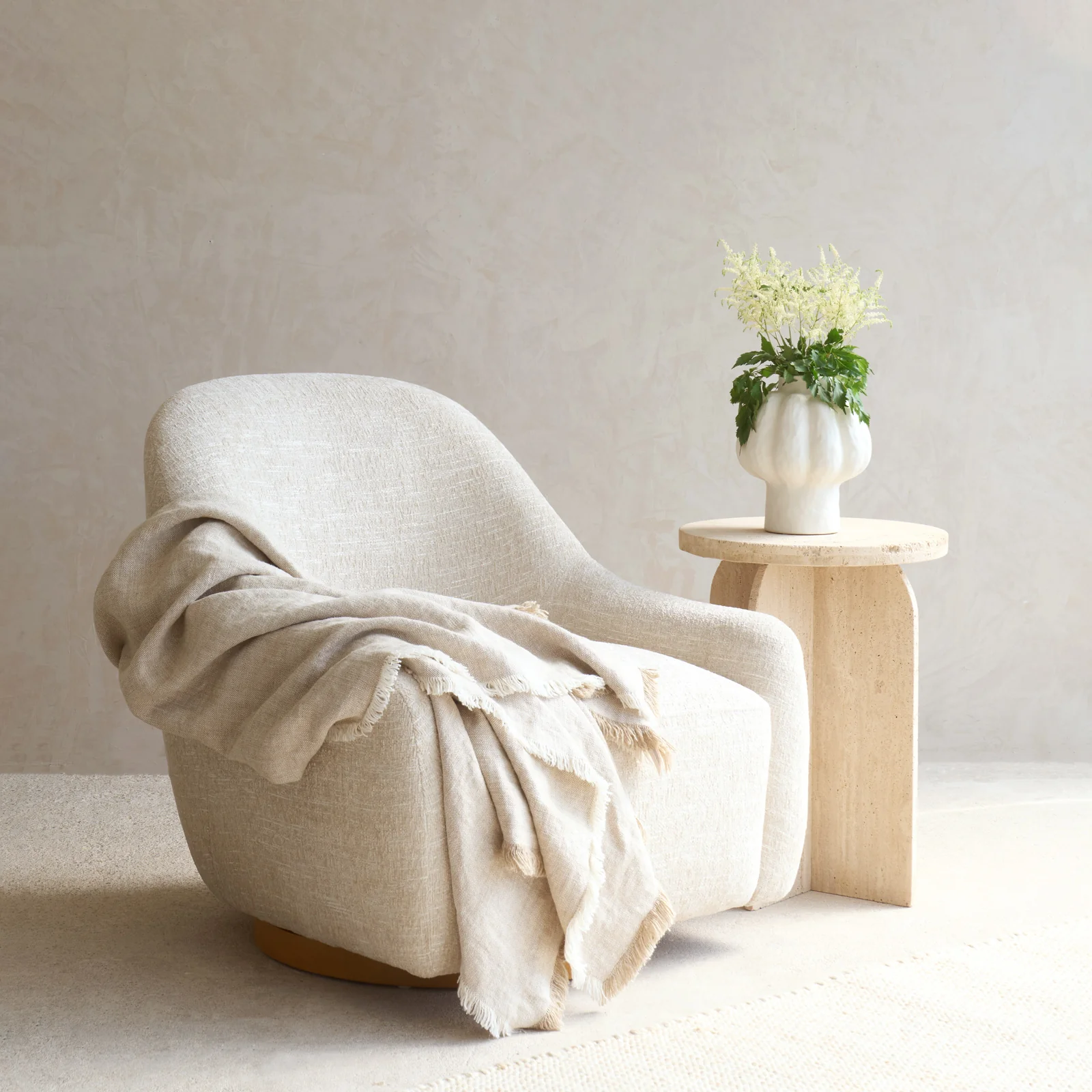 Original Design Belize Fabric Armchair Birch 77cm Stylish