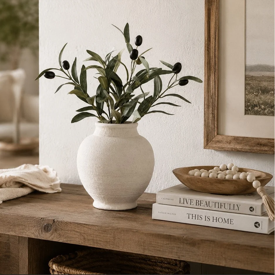 Relaxed Small Rustic Cream Ceramic Vase 6 Smart