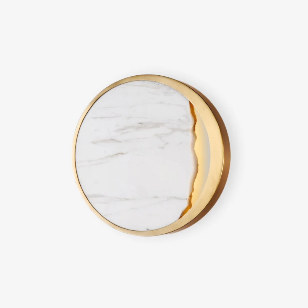 Clean Eclipse Marble Wall Lamp Crafted