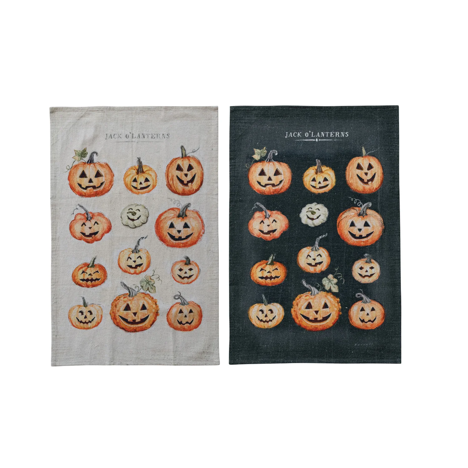 Premium Jack-O-Lantern Tea Towel Durable