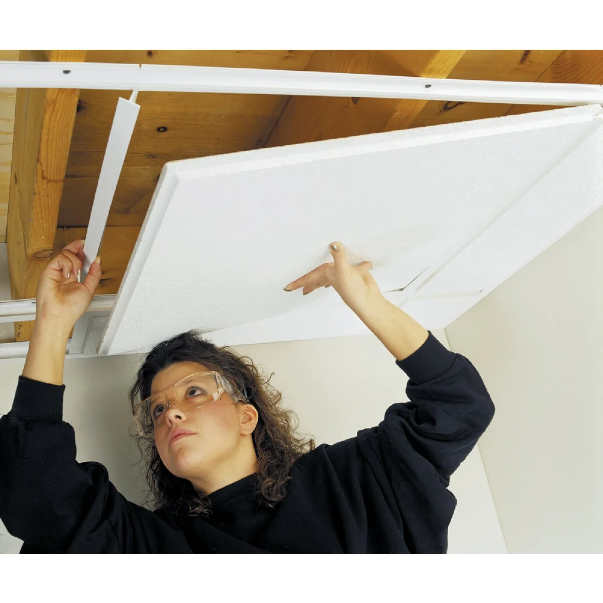 Detailed CeilingMax 8 Ft. x 1-1 2 In. White PVC Top Hanger Outstanding