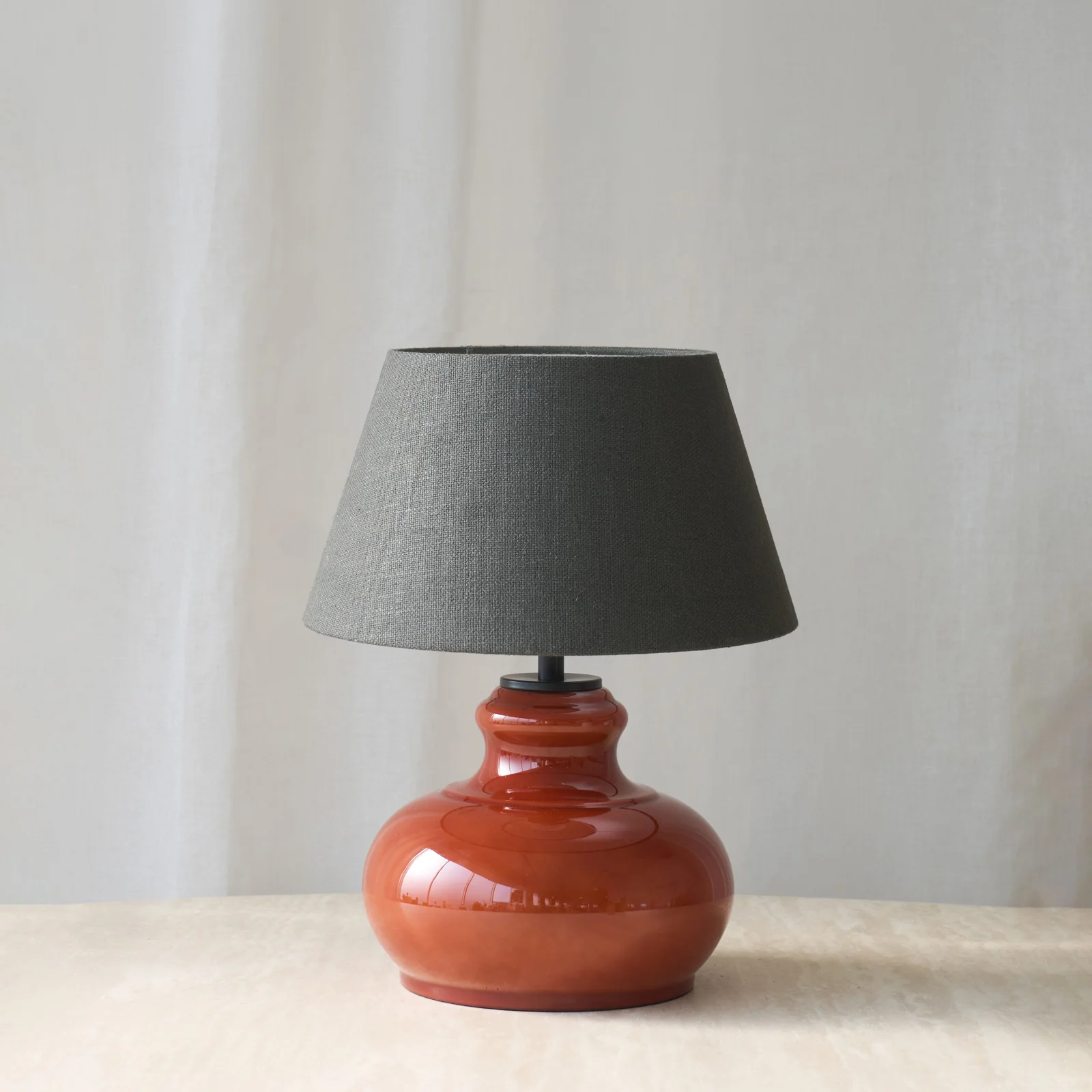 Eco-Friendly Verde Table Lamp Brown 25cm Fine