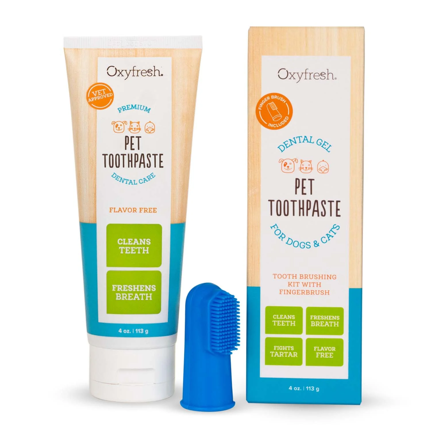 Soft Oxyfresh Pet Dental Gel Fingerbrush Kit Fine Crafted