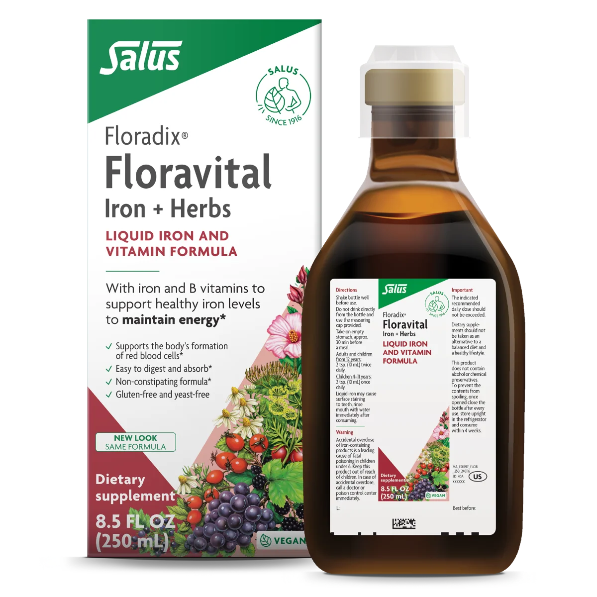 Stylish Floradix Floravital® Iron Herbs Yeast- Pure