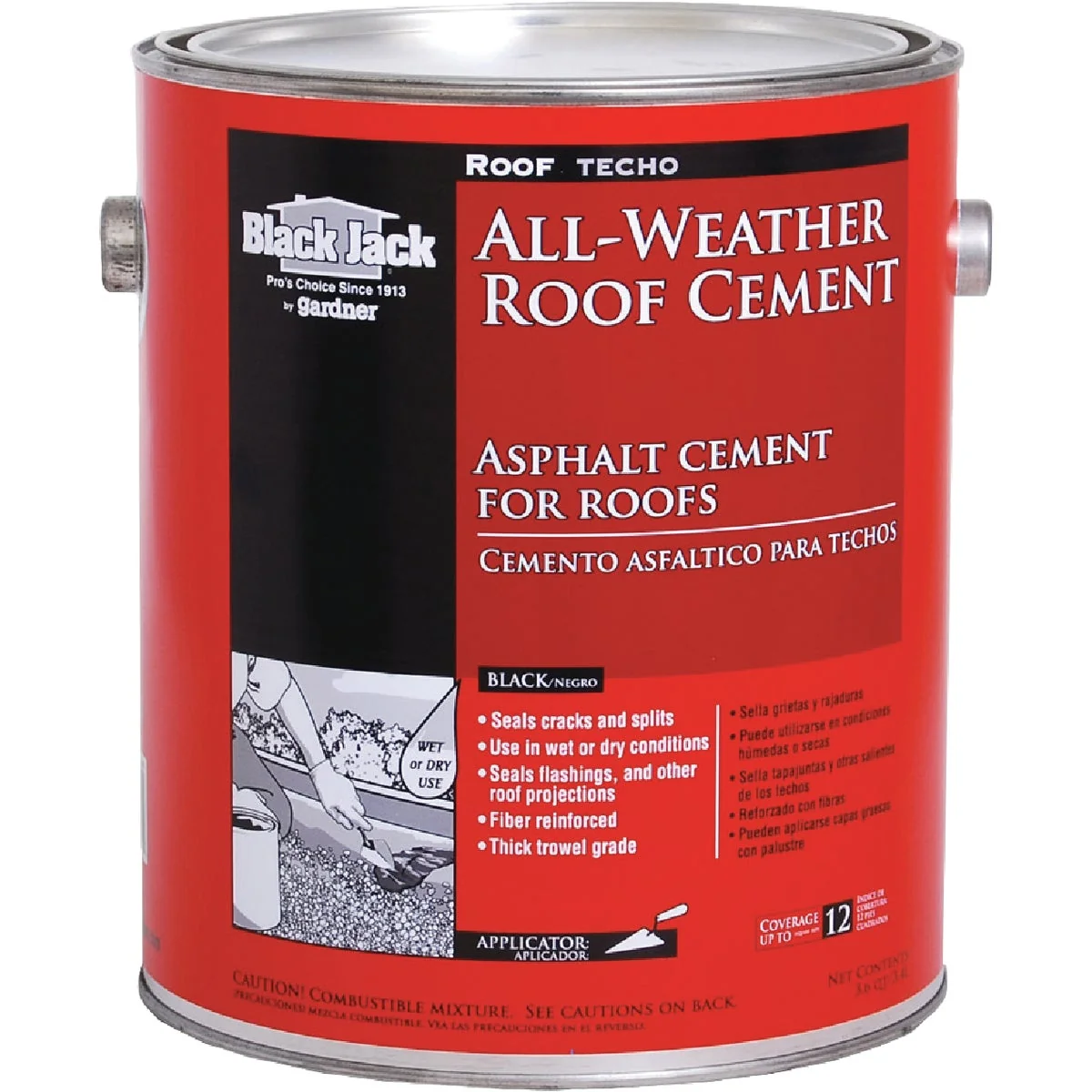 Top-Quality Black Jack 1 Gal. All-Weather Roof Cement Prestigious