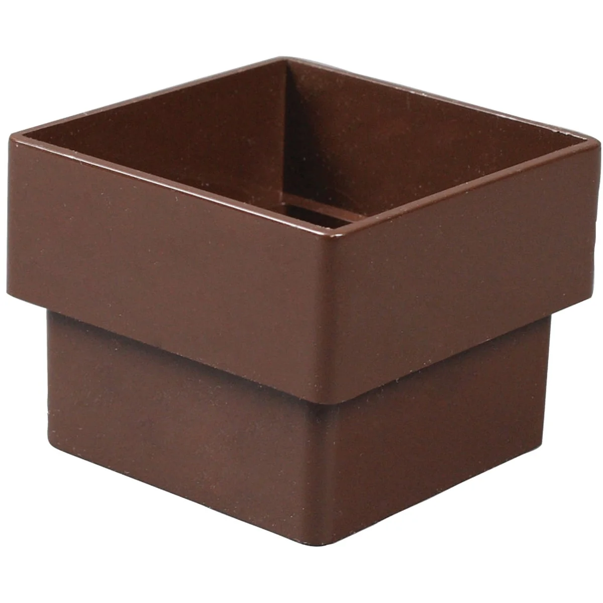 Healthy Amerimax 2 In. Contemporary Square Brown Vinyl Downspout Connector Powerful