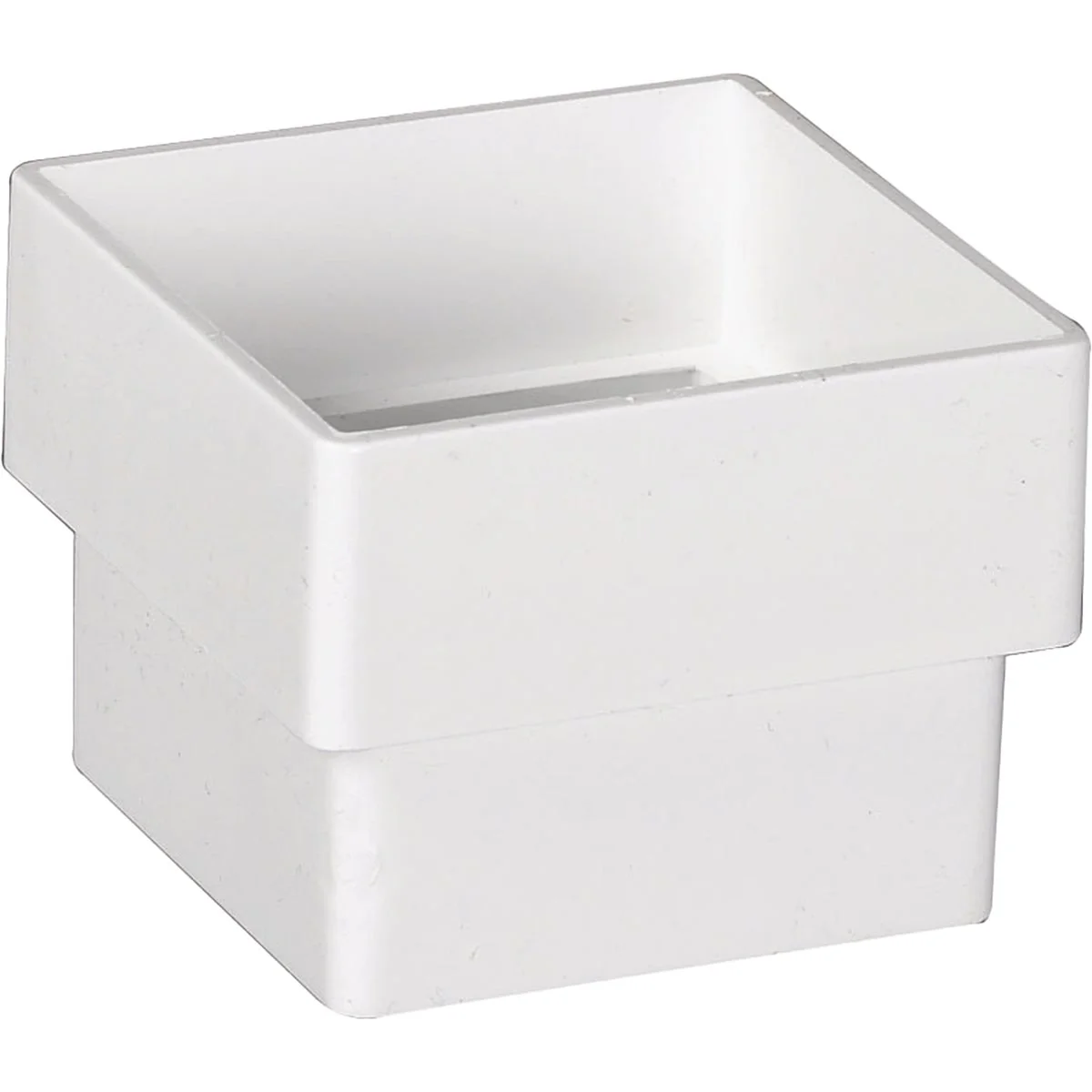 Reliable Amerimax 2 In. Contemporary Square White Vinyl Downspout Connector First-Class