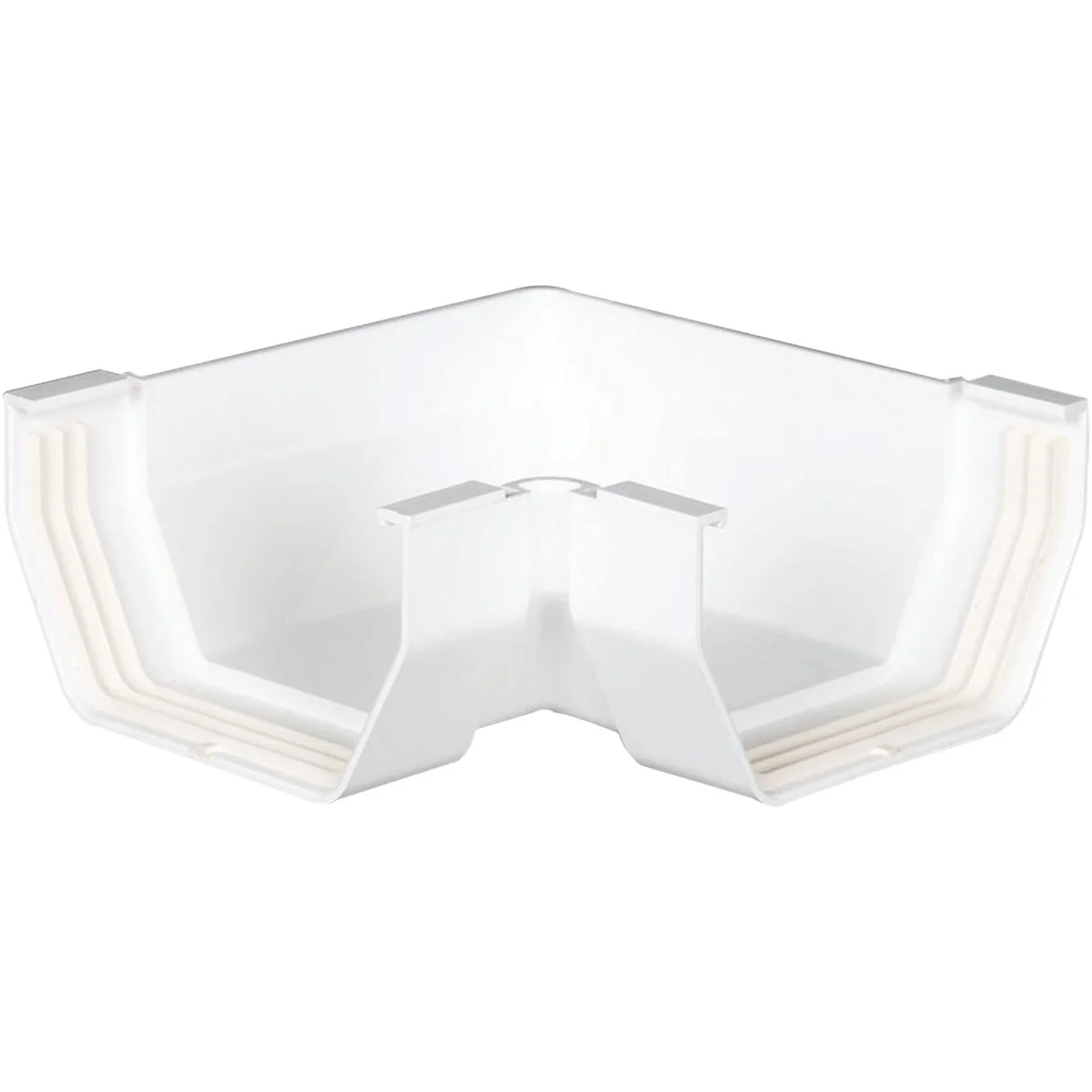 Efficient Amerimax 5 In. Contemporary 90-Degree White Vinyl Inside Outside Corner Miter