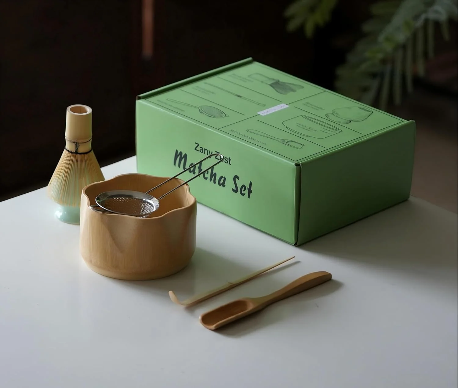 Clean Matcha Whisk Set with Bamboo Bowl Traditional Bamboo Matcha Kit with 6-Spout Bowl Unique Gifts for Matcha Lovers Women Men Girl Friend Home Kitchen Relaxed