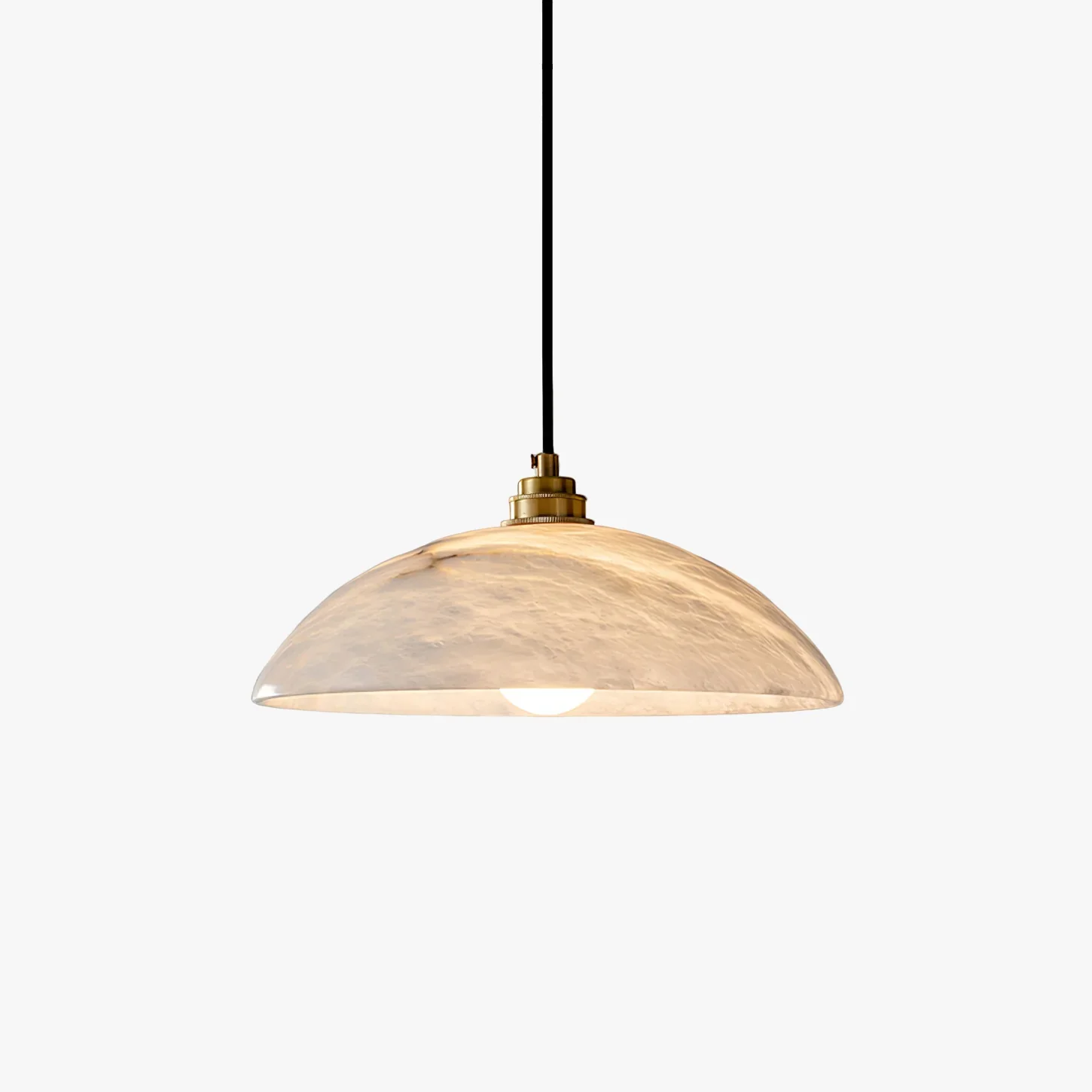 Secure Alabaster Dome Pendant Lamp Easy-to-Use