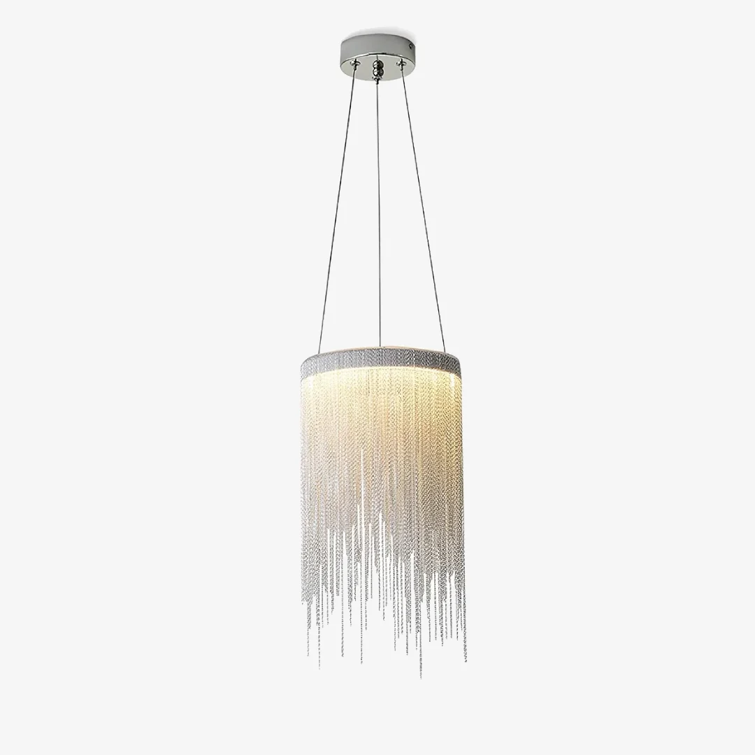 Responsible Aluminum Chain Tassel Chandelier Refined