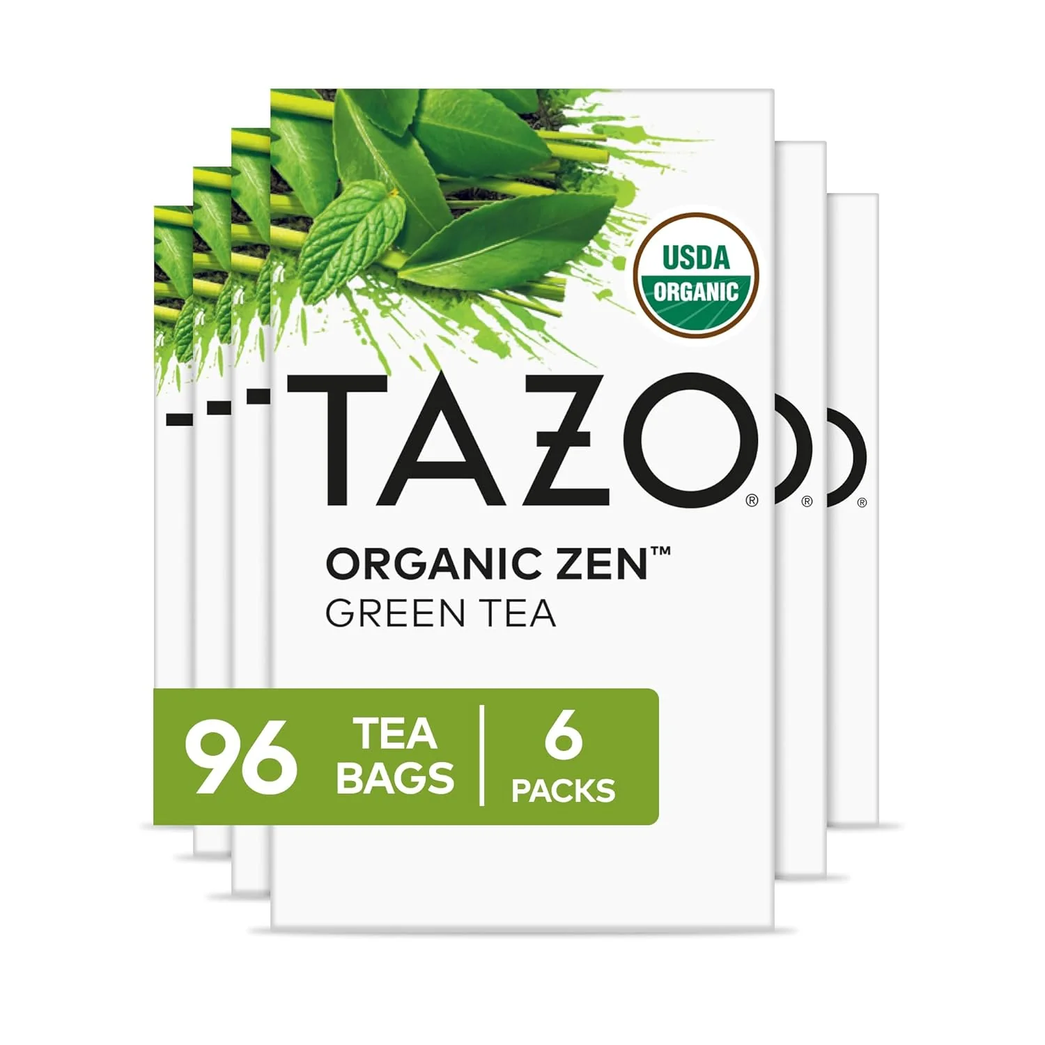 Comfortable Tazo Organic Zen Green Tea Green Tea Zen for Health and Wellness 96 Total Tea Bags 16ct - Pack of 6 Safe