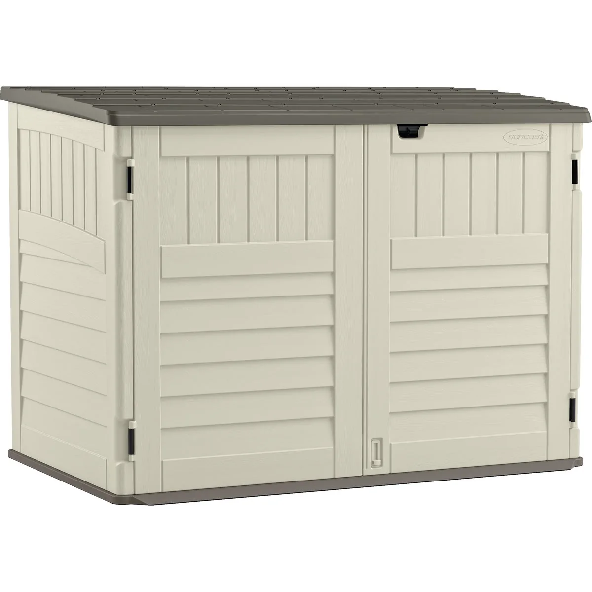 Lightweight Suncast Stow-Away 70 Cu. Ft. Horizontal Storage Shed Effective
