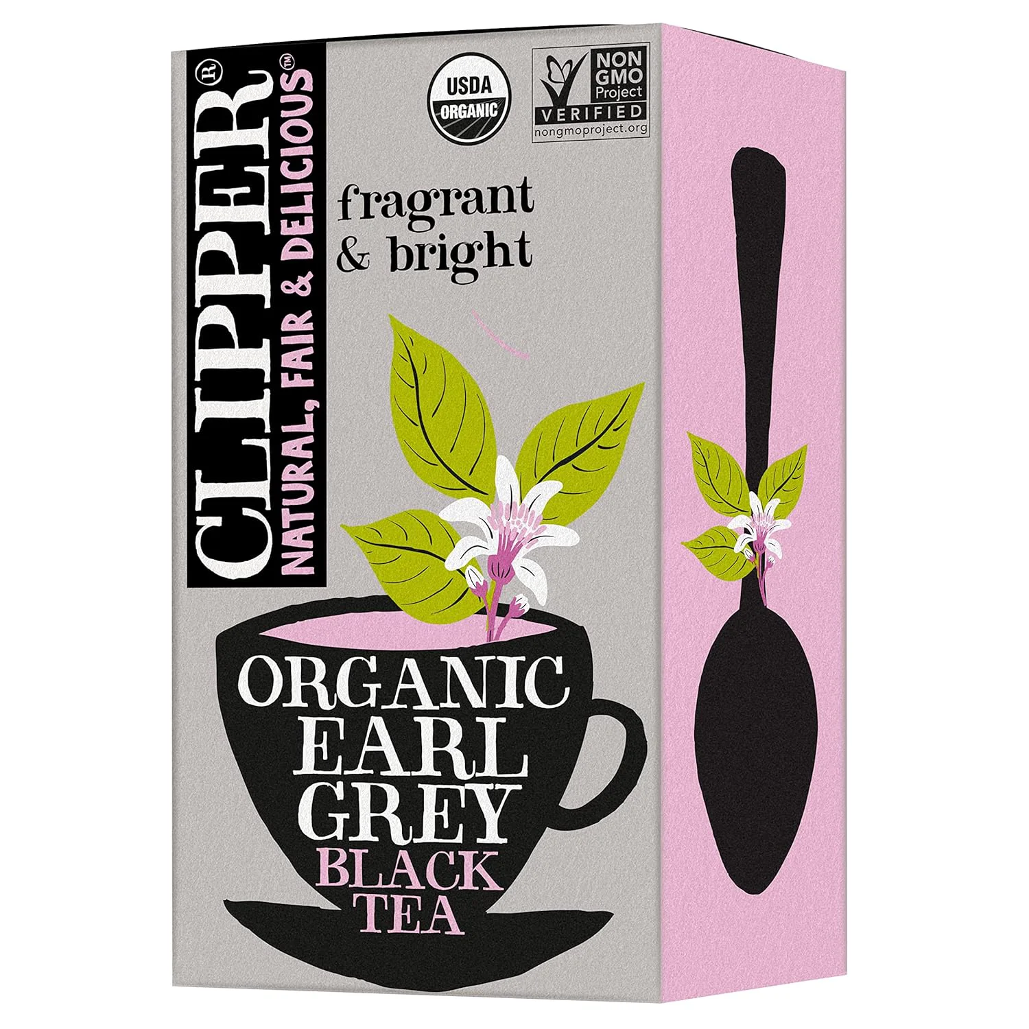 Dependable Clipper Tea Organic Earl Grey - USDA Organic Non-GMO Fair Trade Sustainable Caffeinated Tea 1 Pack 20 Unbleached Tea Bags Flexible