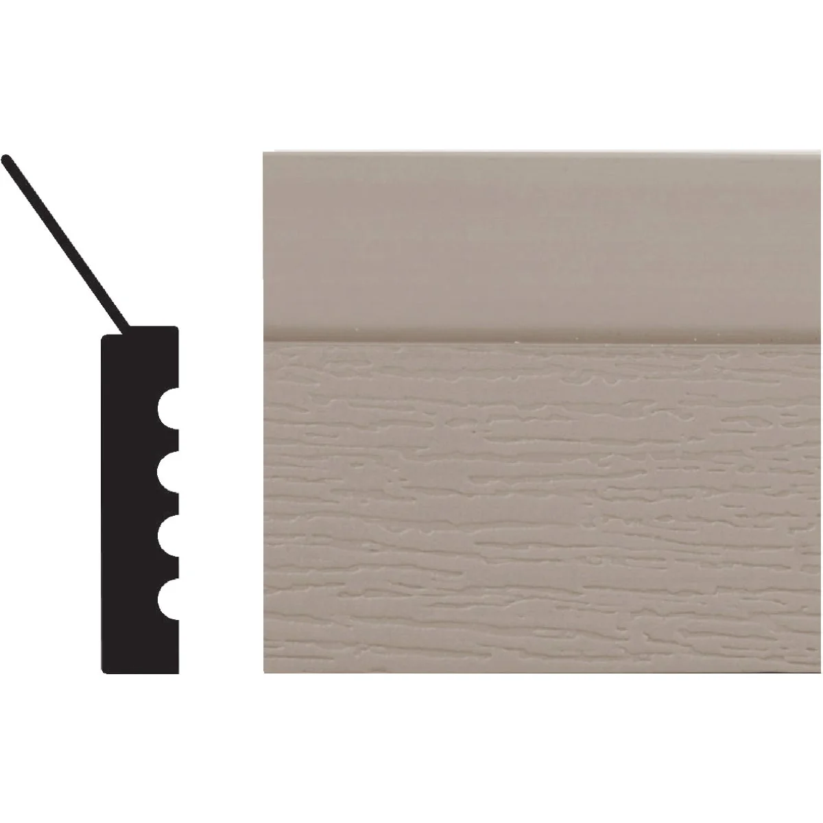 Comfortable Royal Thermo Stop 2 In. W. x 7 16 In. H. x 16 Ft. L. Sandstone PVC Weatherstrip Garage Door Stop Premium