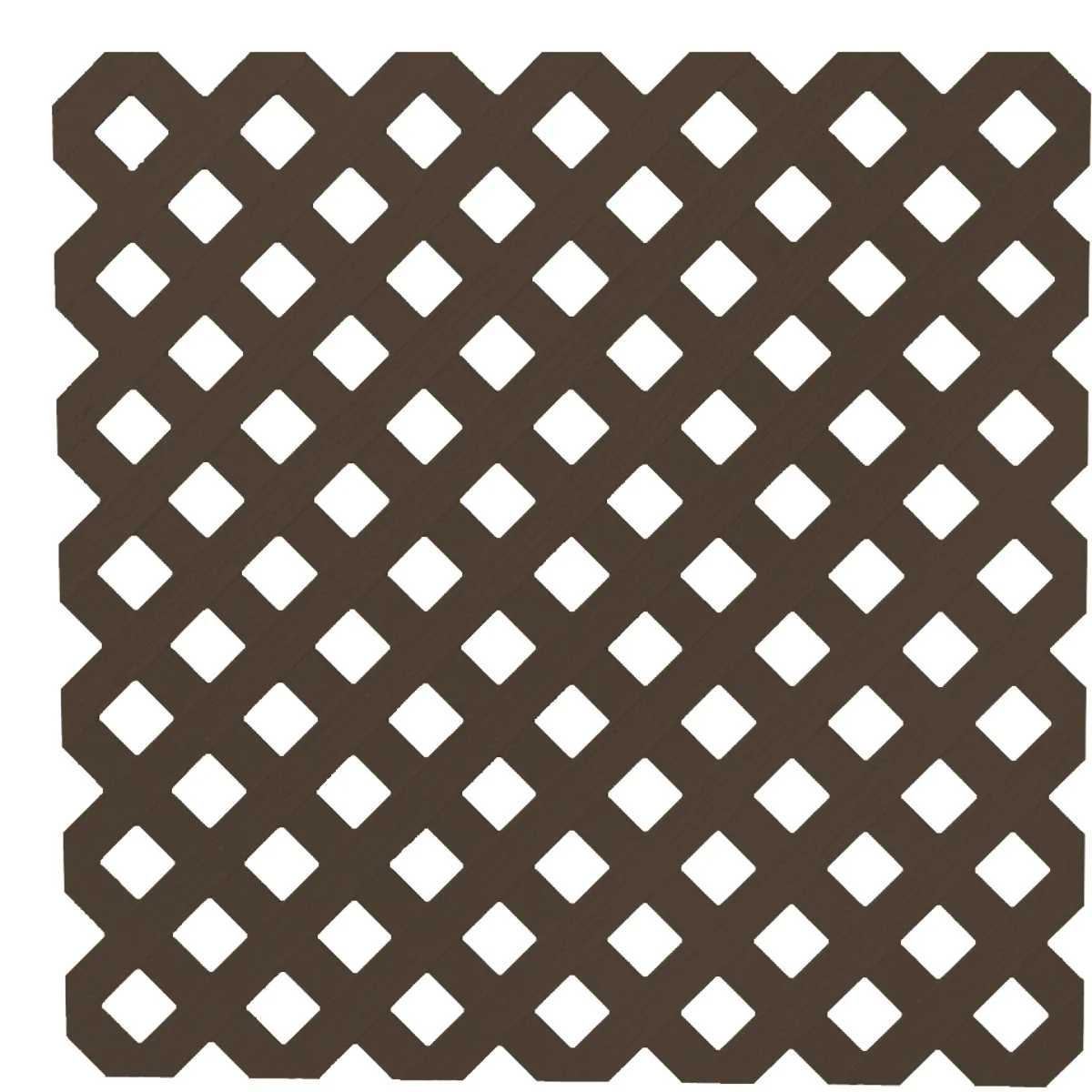 Genuine Dimensions 4 Ft. W x 8 Ft. L x 3 16 In. Thick Dark Brown Vinyl Privacy Lattice Panel Traditional