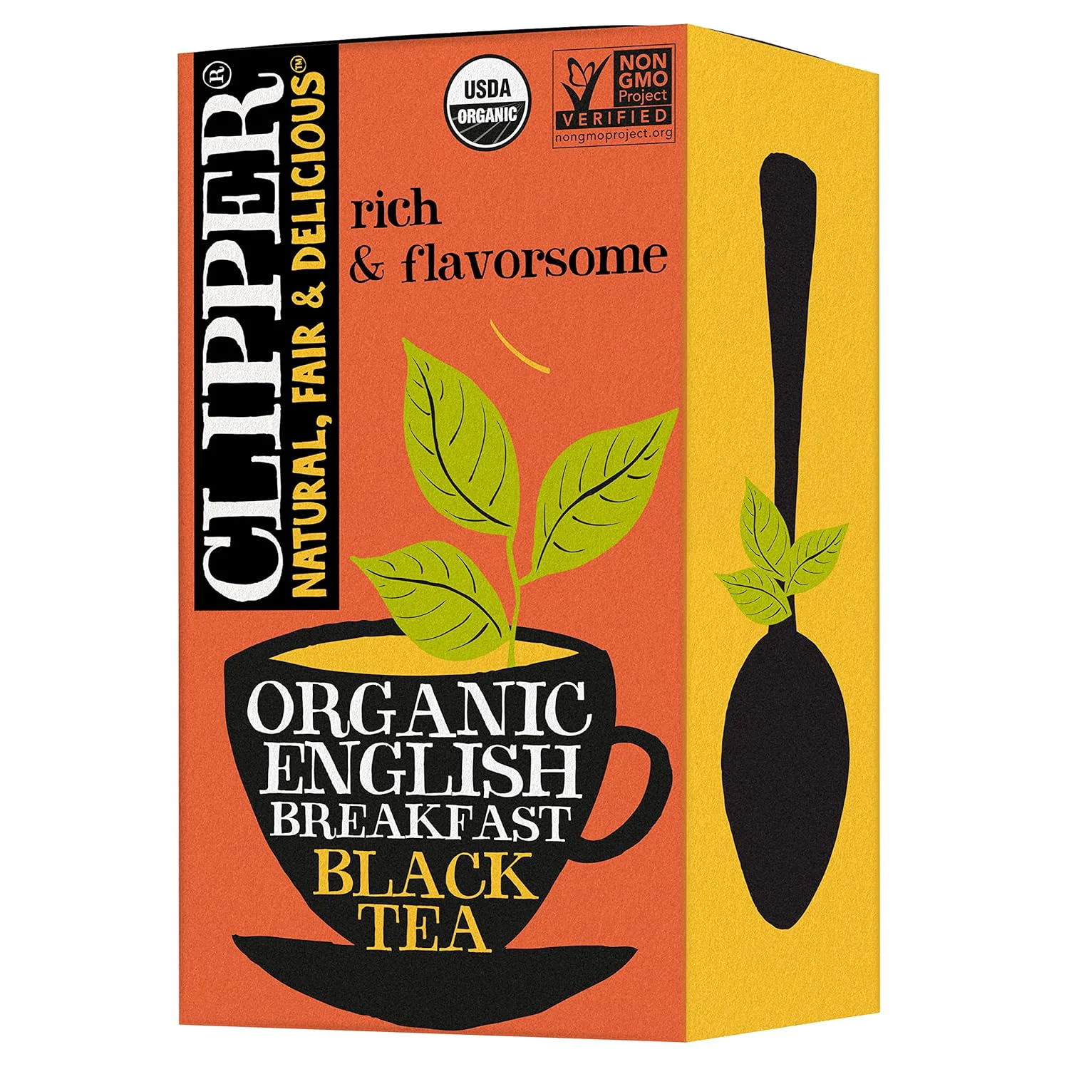 High-Grade Clipper Tea Organic Fairtrade English Breakfast Big Ben - USDA Organic Non-GMO Fair Trade Sustainable Caffeinated Tea 1 Pack World-Class