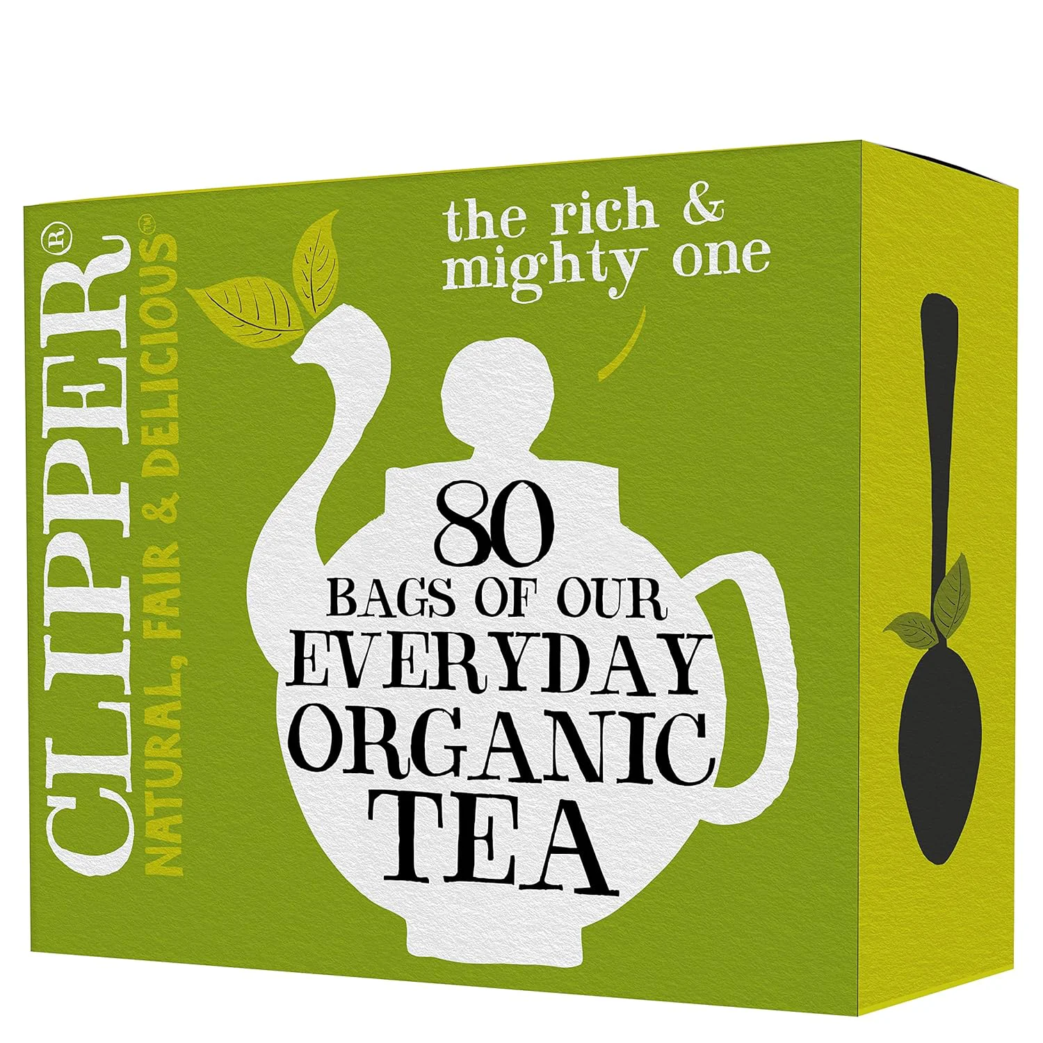 Prestigious Clipper Tea Organic Fairtrade Everyday Organic USDA Non-GMO Fair Trade Sustainable Caffeinated Tea 1 Pack 80 Unbleached Tea Bags Classic