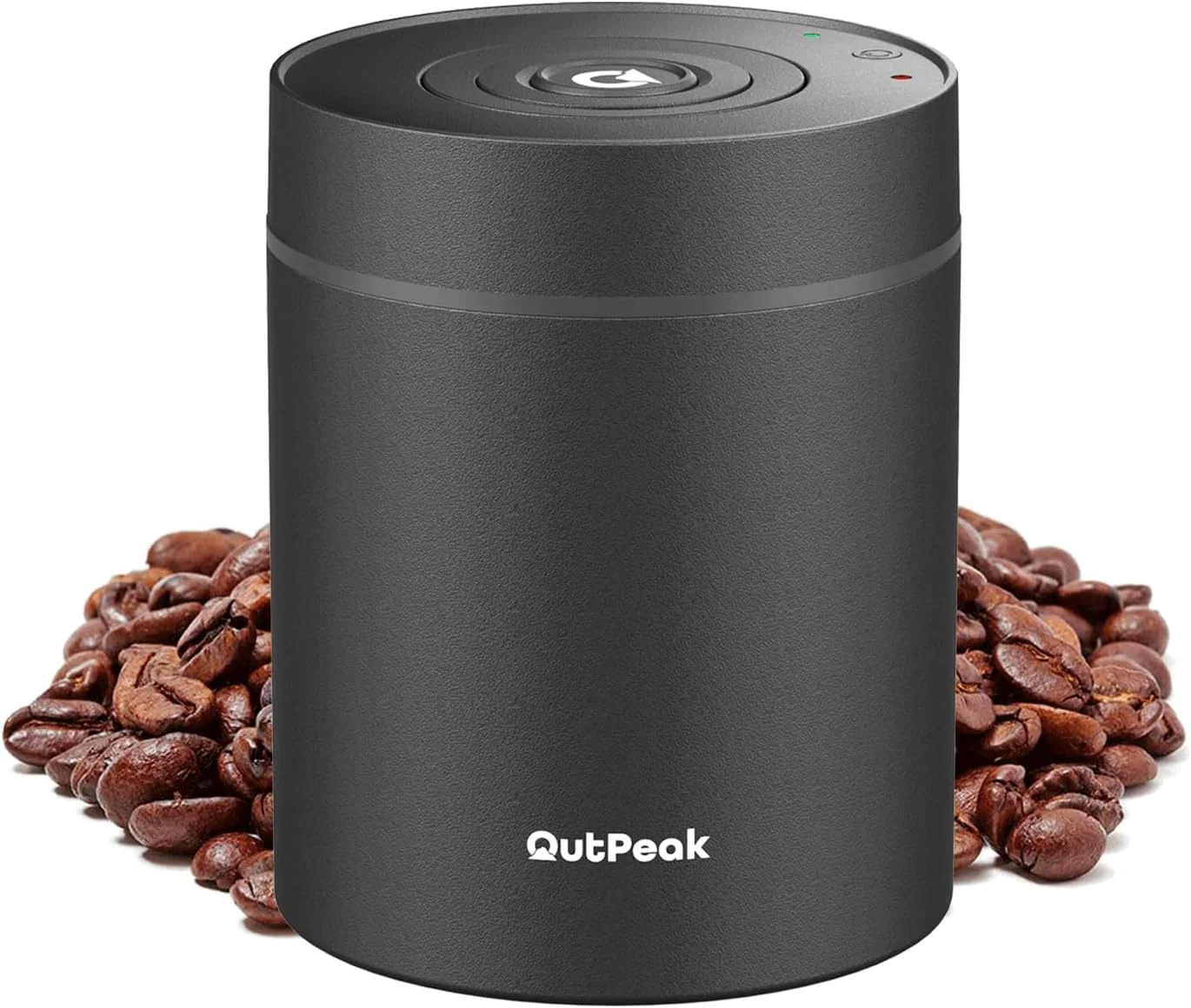 Convenient Outpeak Neo 2025 Auto Vacuum Coffee Canister 0.5L for 4.6oz Coffee Beans One-Button Operation Small Airtight Coffee Canister with Scoop Official