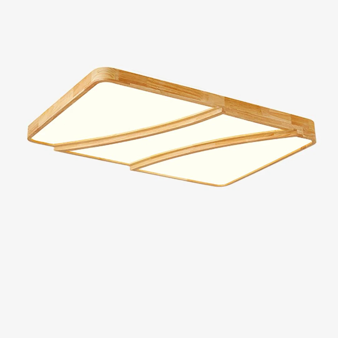 Reliable Rectangular Log Ceiling Lamp Sophisticated