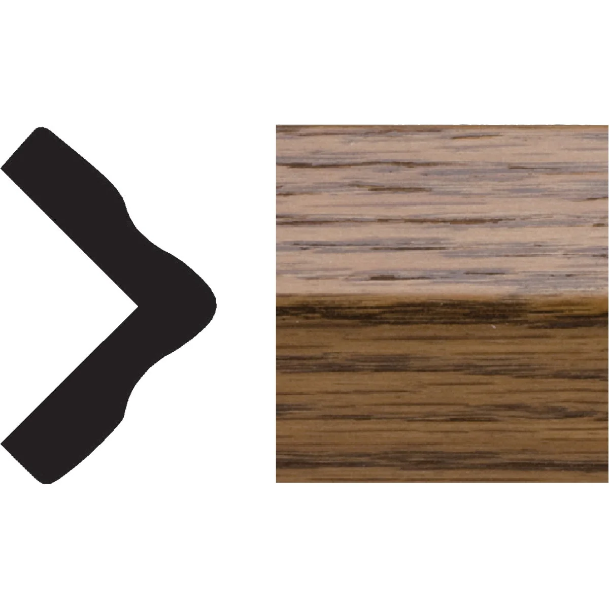 Original Design Royal 1 In. x 1 In. x 8 Ft. Highland Oak PVC Interior Outside Corner Molding Pure