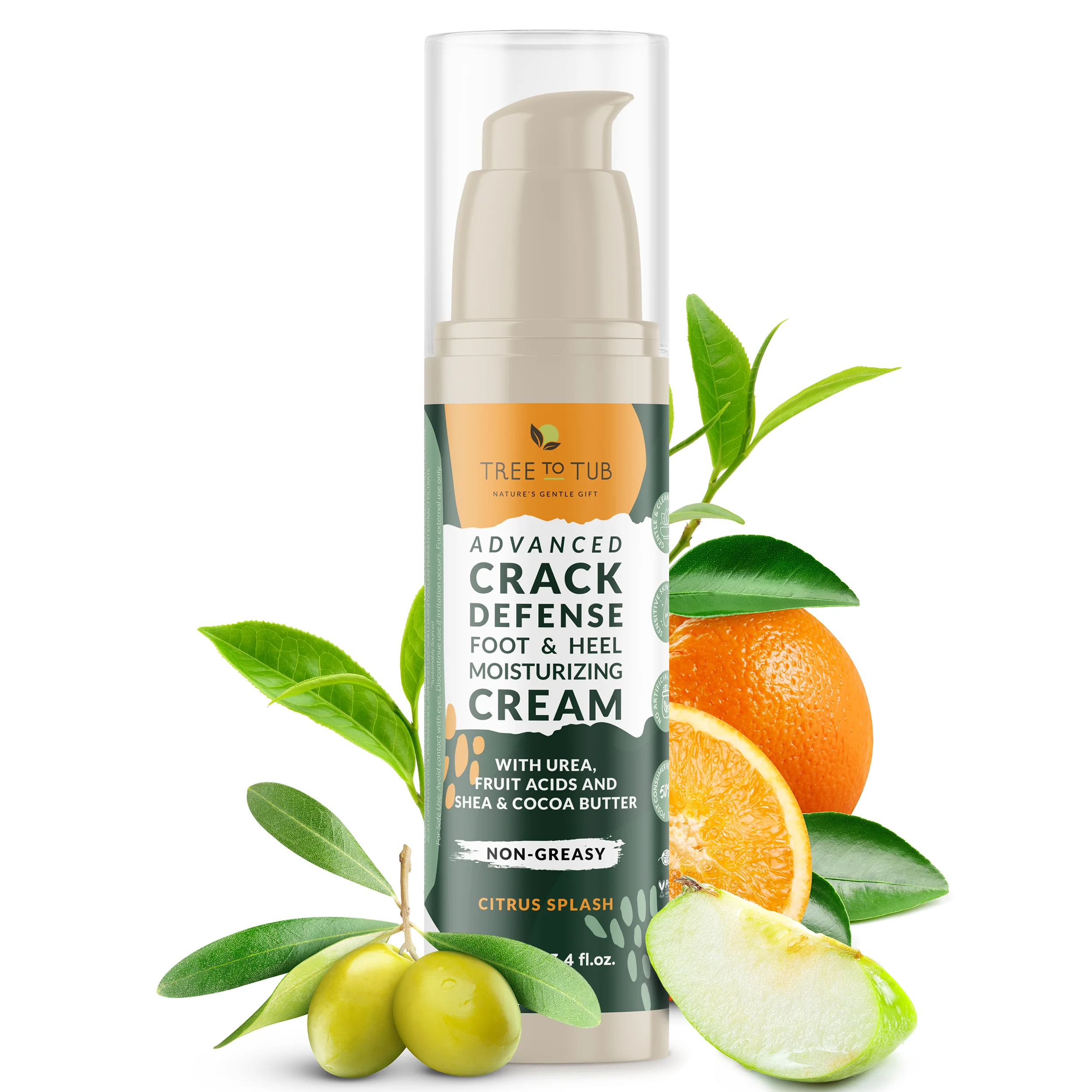 Genuine Tree To Tub Advanced Crack Defense Deep Moisturizing Heel Foot Cream Casual