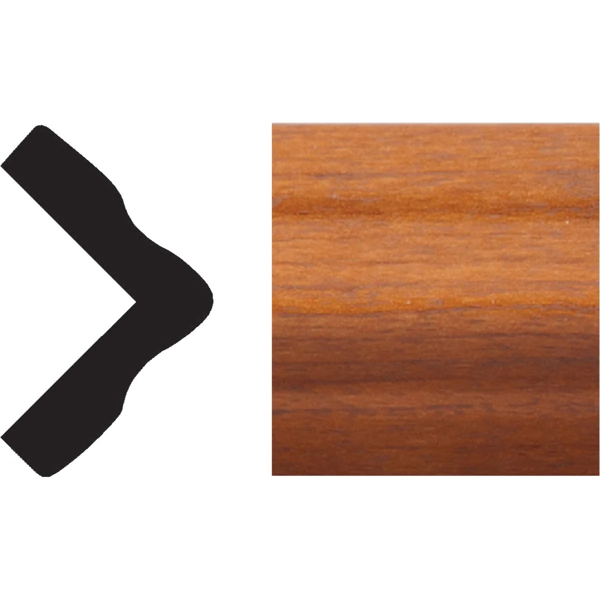 Elite Royal 1 In. x 1 In. x 8 Ft. Gunstock PVC Interior Outside Corner Molding Responsible