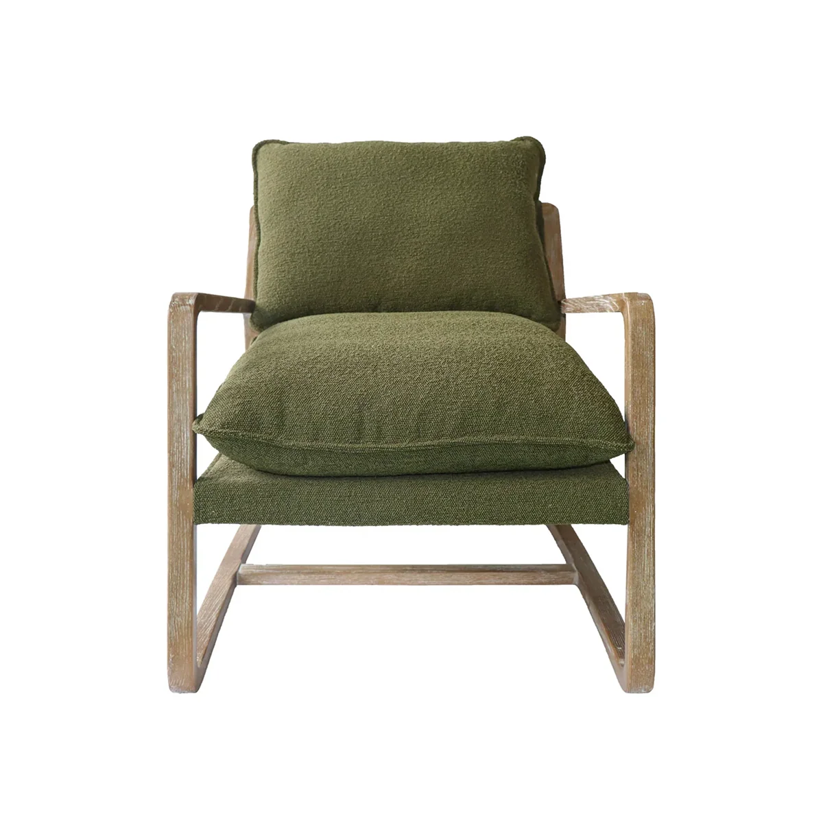 Unique Huntington Club Chair - Moss Boucle Premium Material